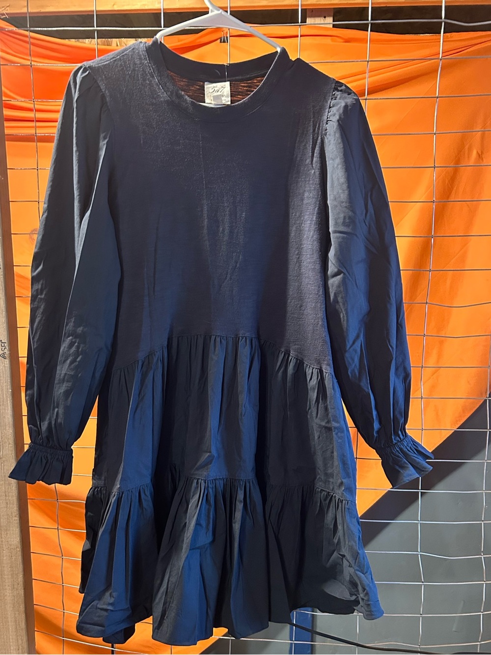 cinq a sept Black Tiered Long-Sleeve Dress